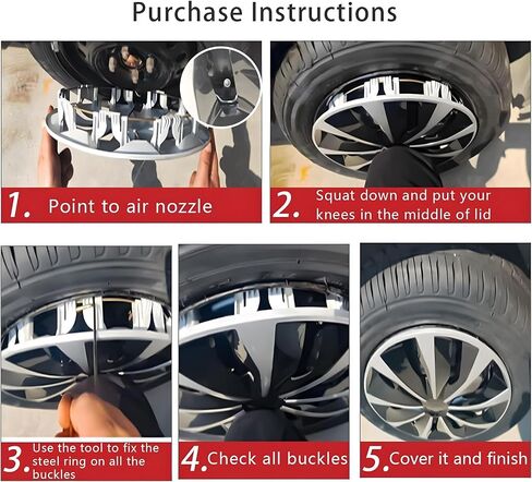 مجموعة Auto Hubcap ، استبدال غطاء عجلة Hubcap R16 ، R16 Snap على مجموعة غلاف العجلات ، غلاف حافة العجلة العالمي يناسب Toyota VW Chevy Chevrolet Honda Mazda Dodge Ford (مجموعة من 4) in Kuwait