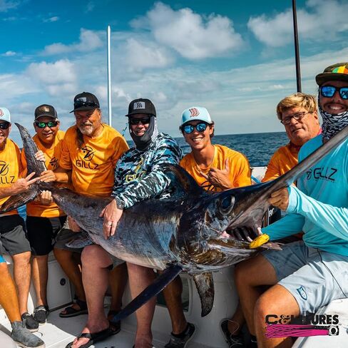 C&H, Rattle Jet Rigged & Ready, Black/Purple Mylar Skirt, 7/0 Mustad Hook, AFW Swivel, 100 lb / 45.3 kg Grand Slam Mono Line, 6 ft / 1.8 m in Saudi Arabia