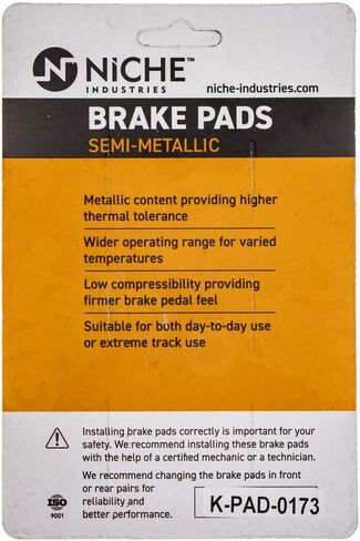 NICHE Brake Pad Set for Victory Cross Country Hammer Roads Kingpin 2204196 2203679 Front Rear Semi-Metallic in Saudi Arabia