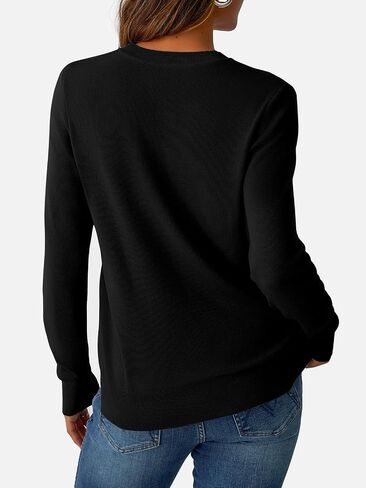 Women Wool Blend Sweater Crew Neck Lightweight Pullover Long Sleeve Fall Tops Tops Business Disual Ditibits 2025 Fashion in Kuwait