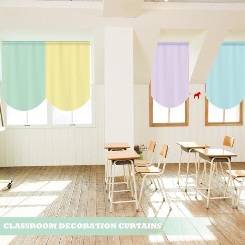 6 Pcs School Classroom Curtains Back to Classroom Colorful Curtains for Kindergarten Daycare Primary Bedroom Playroom Room Decor (Boho) in Saudi Arabia