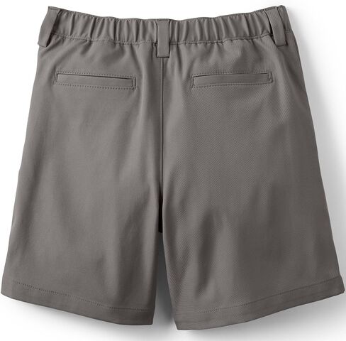 Lands' End Boys Active Performance Chino Shorts Above The Knee 16 Arctic Gray in Saudi Arabia