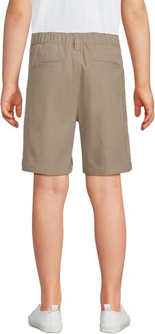 Lands' End Boys Husky Active Performance Chino Shorts Above The Knee 12 Khaki in Saudi Arabia