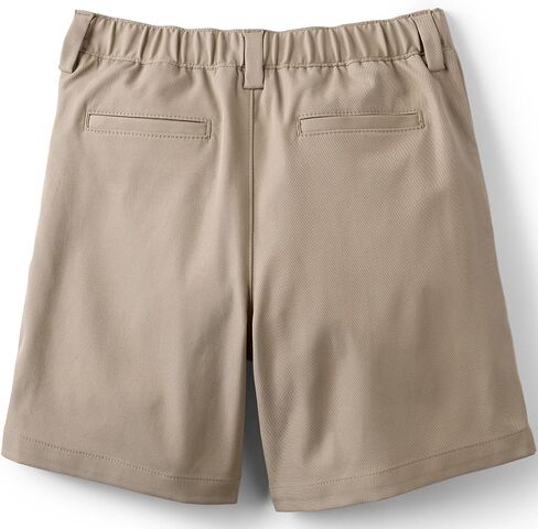 Lands' End Boys Husky Active Performance Chino Shorts Above The Knee 12 Khaki in Saudi Arabia