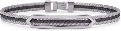سوار سهم معرف الكبل المفتوح - أساور الفولاذ المقاوم للصدأ الفاخرة للرجال - برازاليتس بارا هومبريس - مجوهرات الرجال in Kuwait
