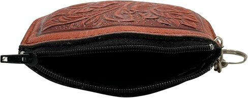 حقيبة عملة معدنية من الجلد المكسيكي مع تصاميم Aztec بألوان متنوعة 1pc | Mondero Mexicano de Piel Con Figuras Aztecas - Mexart ، Beige in Kuwait