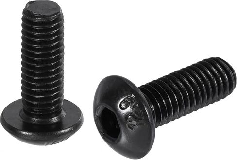 uxcell M5x6mm عرافة المقبس زر غطاء الرأس البراغي مسامير الكربون الصلب 50pcs in Saudi Arabia