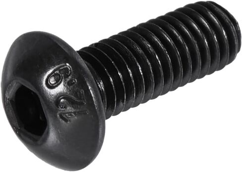 uxcell M5x6mm عرافة المقبس زر غطاء الرأس البراغي مسامير الكربون الصلب 50pcs in Saudi Arabia