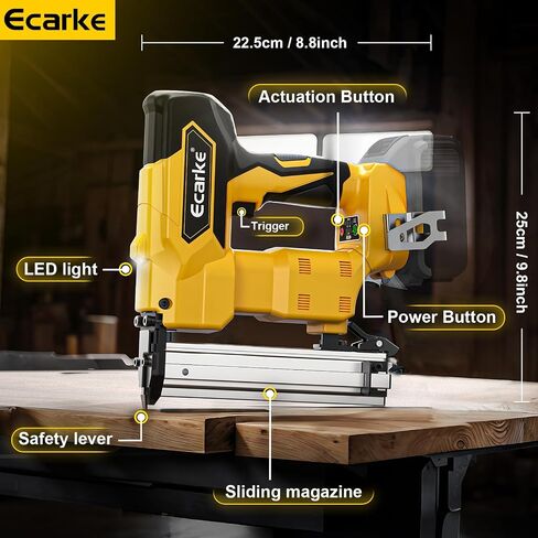 18Gauge Brad Nailer for Dewalt 20V Max Battery: 18Ga Nail Gun with 1000 Nials - Portable Professional Heavy Duty Punch Framing Nailer Gun,Nail Point Tools for Wood Workpieces For DIYer in Saudi Arabia