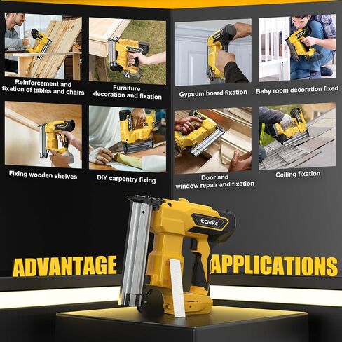 18Gauge Brad Nailer for Dewalt 20V Max Battery: 18Ga Nail Gun with 1000 Nials - Portable Professional Heavy Duty Punch Framing Nailer Gun,Nail Point Tools for Wood Workpieces For DIYer in Saudi Arabia