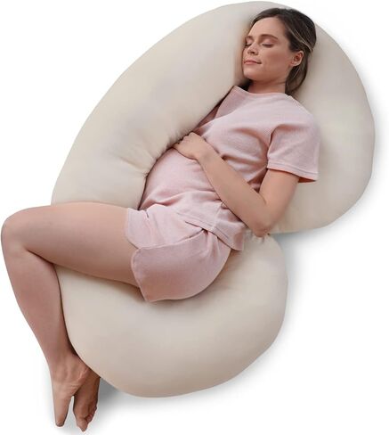 Pharmedoc Pregnancy Pillows, U-Shape Full Body Pillow - Solid – Cooling Removable Cover Dark Grey – Pregnancy Pillows for Sleeping – Body Pillows for Adults, Maternity Pillow and Pregnancy Must Haves in Saudi Arabia