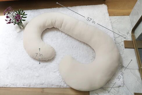 Pharmedoc Pregnancy Pillows, U-Shape Full Body Pillow - Solid – Cooling Removable Cover Dark Grey – Pregnancy Pillows for Sleeping – Body Pillows for Adults, Maternity Pillow and Pregnancy Must Haves in Saudi Arabia