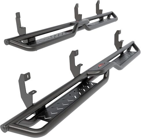 Running Boards 6.5 Inches for Crew Cab Chevy Silverado/GMC Sierra 2007-2018 1500 | 2019 Limited/LD | 2007-2019 2500HD/3500HD (4 Full Size Doors) Black Aluminum Alloy Side Steps Rails Nerf Bars 6.5" in Saudi Arabia