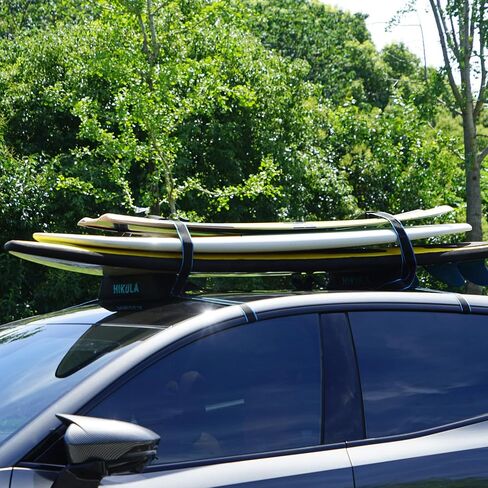 HIKULA 28" Soft Aero Roof Rack Pads for Various Crossbars with Two 15' Premium Scratch Resistant Silicone Buckle Tie Down Straps for SUPs, Surfboards, Kayaks, Canoes Includes Storage Bag in Saudi Arabia