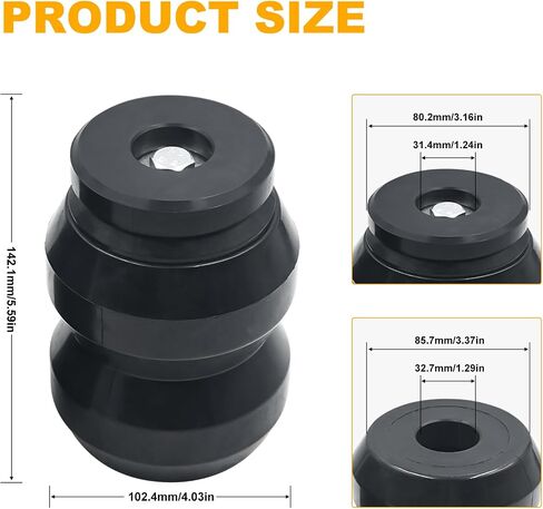GMRCK25D Rubber Helper Suspension Springs Rear Kit for 2011-2022 Che-vy Chevro-let Silverado, GMC Sierra 2500HD 3500HD 2WD / 4WD, Up to 8,600 lbs of Load Leveling Capacity in Saudi Arabia