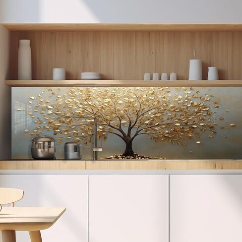 Roggmard Kitchen Backsplash ، غطاء خلفي للموقد ، بلاط الزجاج المقسّر من الزجاج ، واقي دفاع غلاف المطبخ ، ديكور المطبخ المنزلي (30x17.7 '-(76 × 45 سم)) in Kuwait