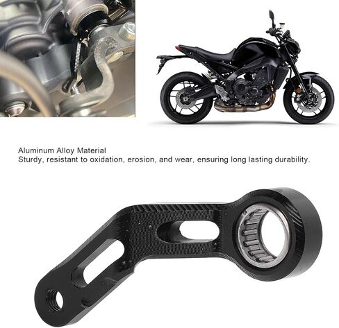 SHIFT SHIFT STAPILIZER GEAR SHIFT SUPPATION متوافق مع MT09 TRACER 900 FZ09 FJ09 XSR900 NIKEN ، دعم نوبة الدراجات النارية ، رافعة دعم سرعة سبيكة الألومنيوم (Silver) (أسود) in Kuwait
