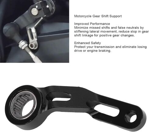 SHIFT SHIFT STAPILIZER GEAR SHIFT SUPPATION متوافق مع MT09 TRACER 900 FZ09 FJ09 XSR900 NIKEN ، دعم نوبة الدراجات النارية ، رافعة دعم سرعة سبيكة الألومنيوم (Silver) (أسود) in Kuwait