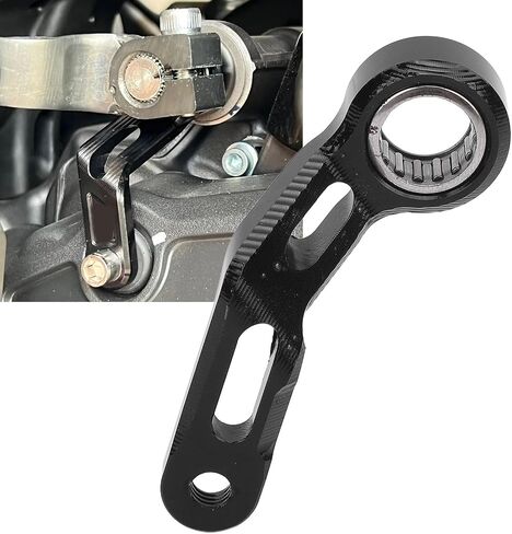 SHIFT SHIFT STAPILIZER GEAR SHIFT SUPPATION متوافق مع MT09 TRACER 900 FZ09 FJ09 XSR900 NIKEN ، دعم نوبة الدراجات النارية ، رافعة دعم سرعة سبيكة الألومنيوم (Silver) (أسود) in Kuwait