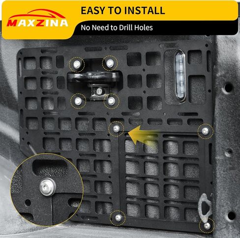 لوحة سرير جانبية متوافقة مع 2015-2025 Ford F150 Side Molle Panel 5.5ft 6.5ft لوحة سرير الشاحنة على رف تخزين البضائع الخلفية لعام 2024 Ford F-150 الملحقات (لوحة السرير الجانبي) in Kuwait