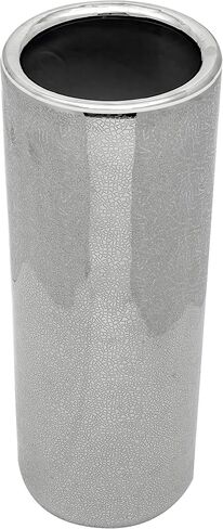 Oriental Furniture 24" Pure Silver Porcelain Umbrella Stand in Saudi Arabia