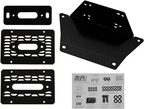 SuperATV Winch Mounting Plate for 2017+ Polaris Ranger XP 1000 / XP 1000 Crew | 2020+ Ranger 1000 / 1000 Crew | Polaris Winch Mount Compatible with Many other OEM and Aftermarket Winches! in Saudi Arabia
