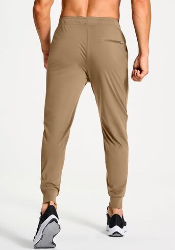 Men's Joggers Pants with Zipper Pockets Sweatpants Athletic Track Running Golf Workout Gym Pants for Men in Saudi Arabia