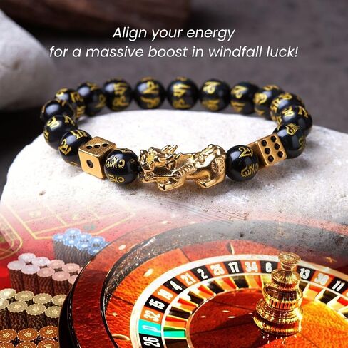 Buddha & Karma Double-Headed Golden Dragon Bracelet – Wealth, Strength & Protection in Saudi Arabia