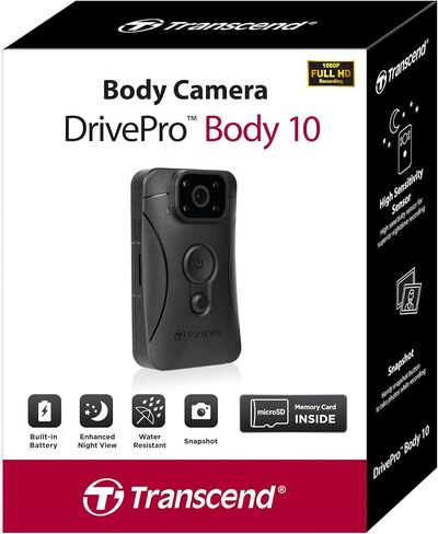 Transcend TS128GDPB40A DrivePro Body Camera 40 with 128GB Memory, 2K QHD 1440P 60fps, IP68 Rating, Wi-Fi, GPS, Electronic Image Stabilization and 11-Hour Battery Life in Kuwait