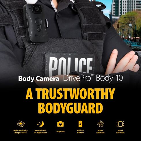 Transcend TS128GDPB40A DrivePro Body Camera 40 with 128GB Memory, 2K QHD 1440P 60fps, IP68 Rating, Wi-Fi, GPS, Electronic Image Stabilization and 11-Hour Battery Life in Kuwait