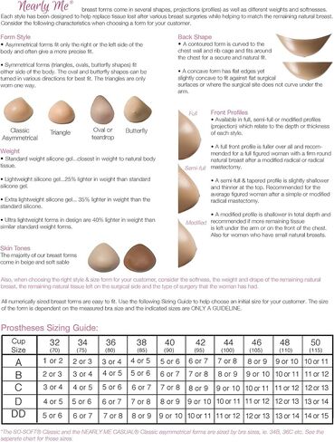 Nearly Me - #870 Basic Standard Weight Tapered Oval Silicone Mastectomy Breast Form for Pocketed Bras in Saudi Arabia