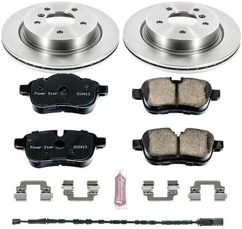 Power Stop Koe6419 تلقائي بديل للفرامل باك باك باك بديل دوارات الفرامل ومنصات الفرامل السيراميك لـ BMW Z4 2010-2016 [نموذج محدد] in Kuwait