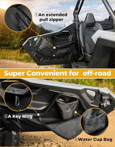 KEMIMOTO 6 Q Front Door Bags with Knee Pads Compatible with 2025 Polaris RZR PRO XP/R/4 and RZR PRO S/4, Front Door Storage Bags Replacement for 2890387 in Saudi Arabia