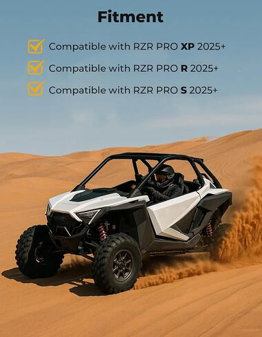 KEMIMOTO 6 Q Front Door Bags with Knee Pads Compatible with 2025 Polaris RZR PRO XP/R/4 and RZR PRO S/4, Front Door Storage Bags Replacement for 2890387 in Saudi Arabia