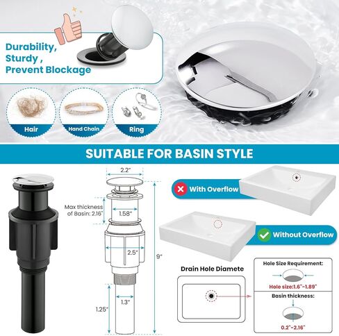 gotonovo شلال سفينة بالوعة صنبور للحوض 1 حفرة، مقبض واحد طويل القامة بالوعة الحمام صنبور، النحاس شلال الحمام صنبور جولة الجسم خلاط الحنفية مع يطفو على السطح استنزاف وخط العرض، الكروم البولندية in Kuwait