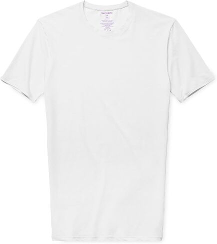 Tommy John Men's Slim Fit Neck Undershirt ، نسيج قطني بارد ، تي شيرت نحيف مع تصميم Tuck Stay Tuck in Kuwait