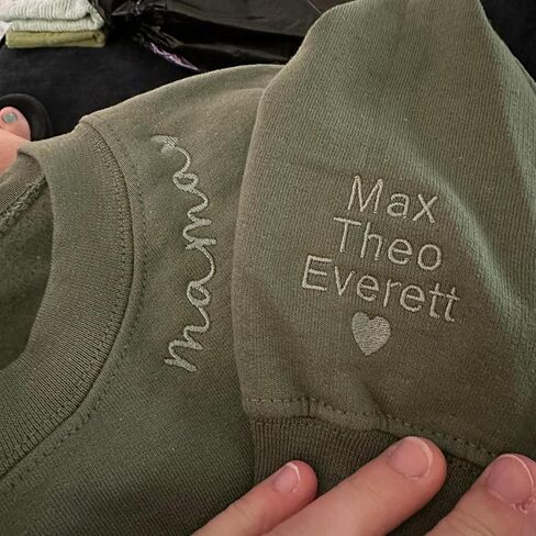 Custom Embroidered Unisex Sweatshirt, Personalized Design, Breathable, Christmas & Mother's Day Gift in Saudi Arabia