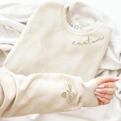 Custom Embroidered Unisex Sweatshirt, Personalized Design, Breathable, Christmas & Mother's Day Gift in Saudi Arabia