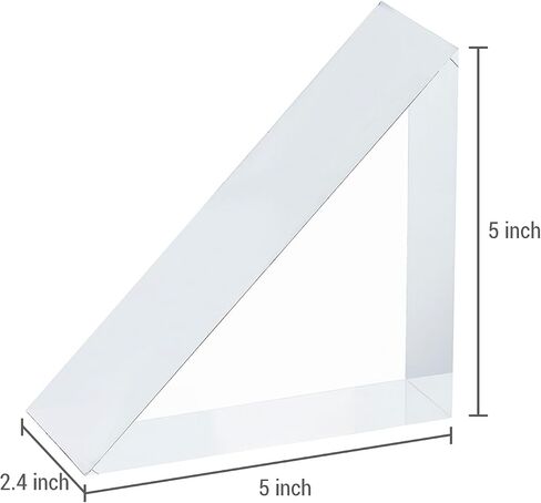 MyGift Premium Hotel Style Clear Thick Acrylic L-Shaped Bookends, Decorative Transparent Heavy Duty Non-Skid Book Stopper for Home Office School, 1 Pair in Saudi Arabia