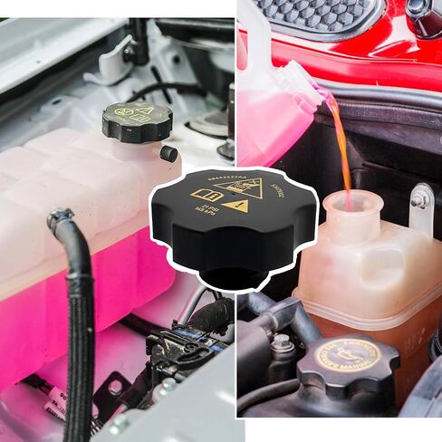 Car Radiator Coolant Reservoir Cap, 68442532AA Coolant Reservoir Recovery Cap Replaces 68249136AA 53479332, Radiator Coolant Reservoir Cover Fit Cherokee 1500 2014-2021 in Saudi Arabia