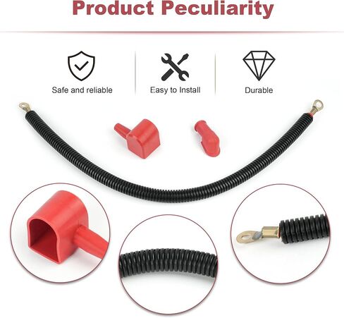 Lawn Mower Positive Battery Cable Compatible with John Deere Tractor X300 X300R X304 X320 X324 X340 X360 Select Series AM135733 in Saudi Arabia