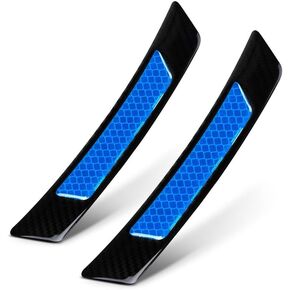 True Line Automotive 2PCS Car Reflector Trim - Reflective Carbon Fiber Trim for Wheel Well Fender - Exterior Car Accessories, Carbon Fiber Car Accessories, Universal (Blue) in Kuwait