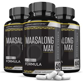 Justified Laboratories (3 Pack Maasalong Max 1600MG Advanced Men's Health Masalong Formula 180 Capsules in Kuwait