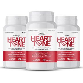 Heart Tone Capsules – Herbal Supplement for Heart Health Support – with Arjuna, Pushkarmool & 8 Botanicals – Helps Maintain Healthy Cholesterol & Triglyceride Levels – 90 Veg Capsules, 3 Pack in Saudi Arabia