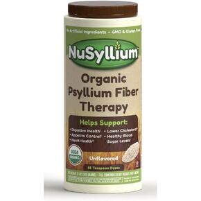 Organic Psyllium Fiber Powder, USDA Organic Non-GMO Daily Fiber Supplement Promotes Digestive Health*, Heart Health* & Appetite Control* w/ Organic Brown Cane Sugar, Orange, 72 Servings in Saudi Arabia