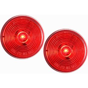 Optronics 2 Pack 2 "Round Red Single (1) Diode LED Marker Light McL56RB in Kuwait