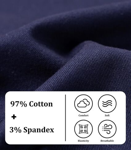 CAMLAKEE Boys' Pleated Dress Pants Kids Elastic Waist Twill Straight Leg School Uniform Pants in Kuwait