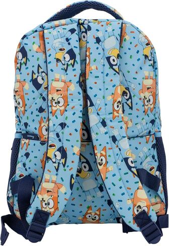 AI ACCESSORY INNOVATIONS Bluey & Bingo Backpack for Girls & Boys, Multi Pocket Bookbag with Adjustable Shoulder Straps & Padded Back, Blue in Saudi Arabia
