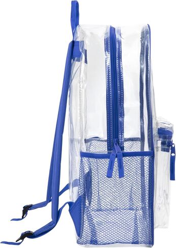 Trail Maker 24 Pack Bulk Clear Back Duty مع اللوازم المدرسية ، جيوب جانبية للأطفال ، الأولاد ، الفتيات ، المدرسة ، المعتمدة من الملعب (حزمة متعددة الألوان) in Saudi Arabia