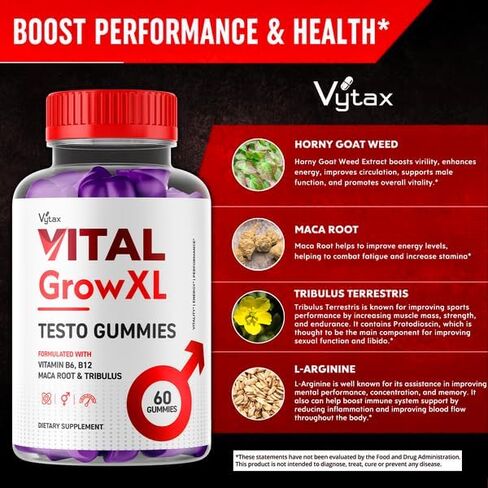 النمو الحيوي XL Gummies ، النمو الحيوي XL Testo Gummies الحد الأقصى قوة فيتامين صيغة المتقدمة فيتامين ، Growxl Vitale Vitalgrowxl Me Gomitas Premium Premium Vitalgrow ملحق (60 Gummies) in Kuwait